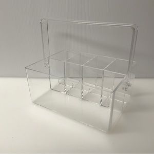 VINTAGE Acrylic Brush Caddy Handle Clear